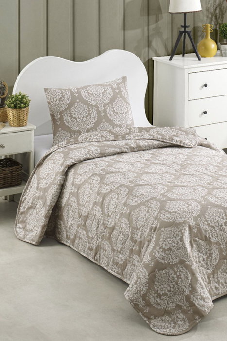 L'essentiel linge de maison Juego de colcha individual Post - Brown L'essentiel linge de maison Juego de colcha individual Post - Brown